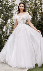 Andrea and Leo - A1070W Ruffle Ornate Corset Bridal Gown - Silhouette Dresses