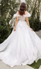 Andrea and Leo - A1070W Ruffle Ornate Corset Bridal Gown - back view