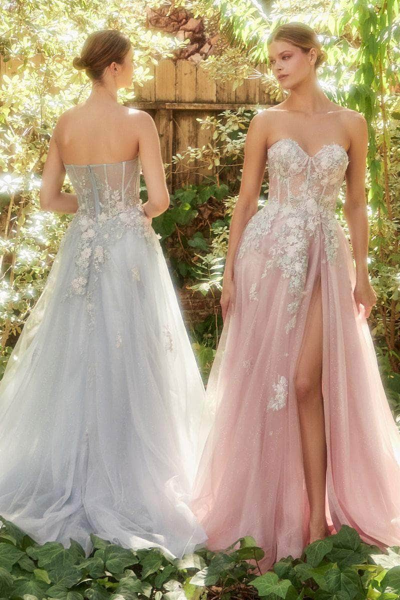 Andrea and Leo A1089 - Floral Corset Tulle Prom Dress - view 7