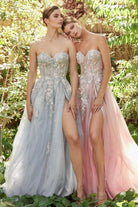 Andrea and Leo A1089 - Floral Corset Tulle Prom Dress - view 8
