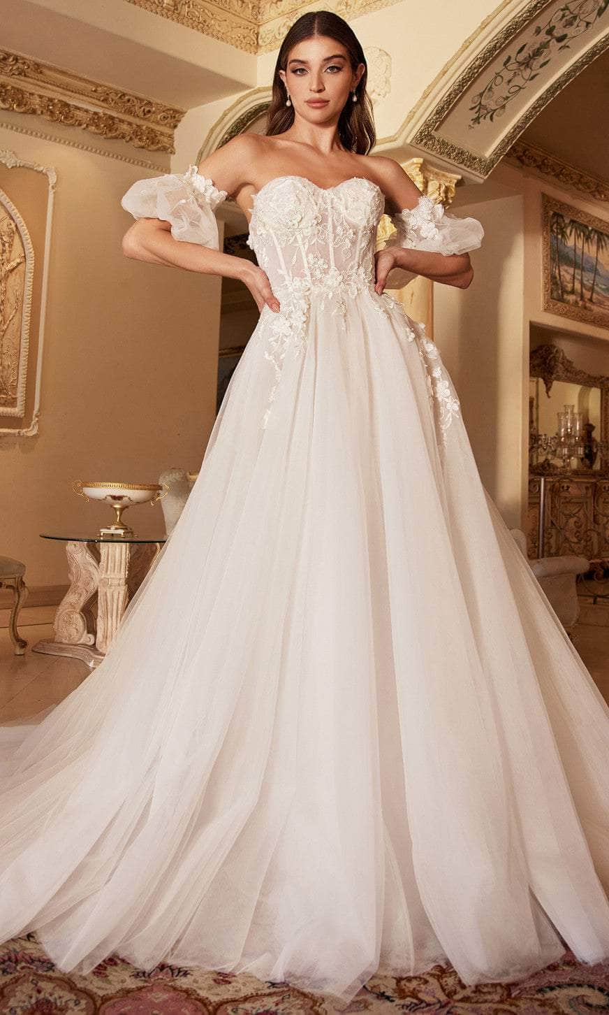 Andrea and Leo A1103W - Lace Corset Bridal Gown - designer wedding dress at Silhouette Dresses