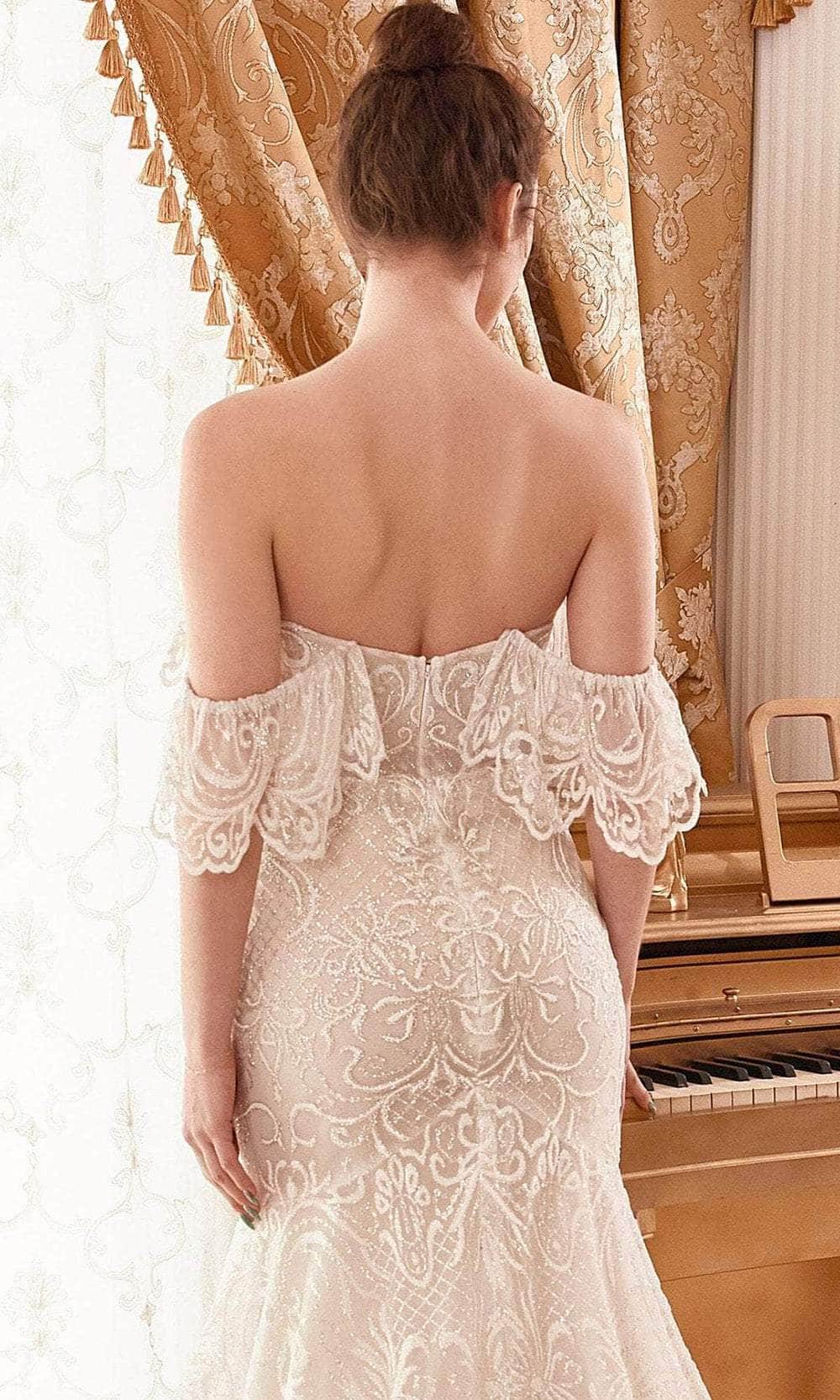 Andrea and Leo A1104W - Off Shoulder Embroidered Bridal Gown - view 6