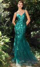 Andrea and Leo A1118 - Applique Mermaid Prom Gown - back view