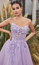 Andrea and Leo A1142 - Scoop Floral Appliqued Prom Gown - view 9
