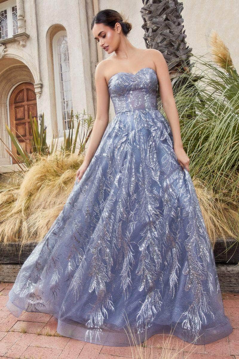 Andrea and Leo A1174 - Strapless Beaded Ballgown With Shawl - back view