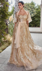 Andrea and Leo A1174 - Strapless Beaded Ballgown With Shawl - view 4