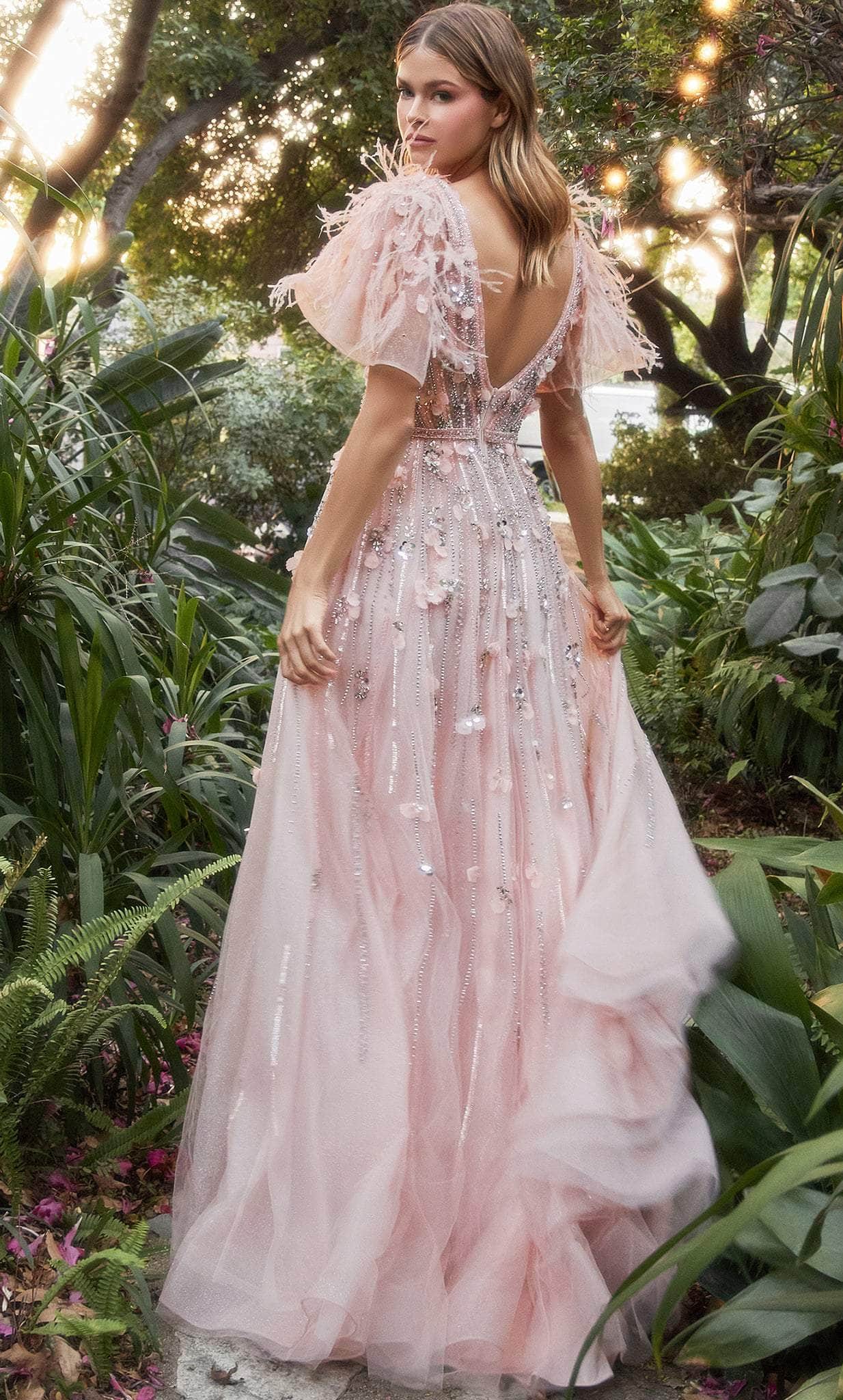 Andrea and Leo A1176 - Enchanting Embellished A-line Gown - back view