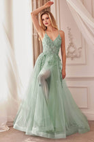 Andrea and Leo A1191 - Floral Embroidered Prom Gown - view 4