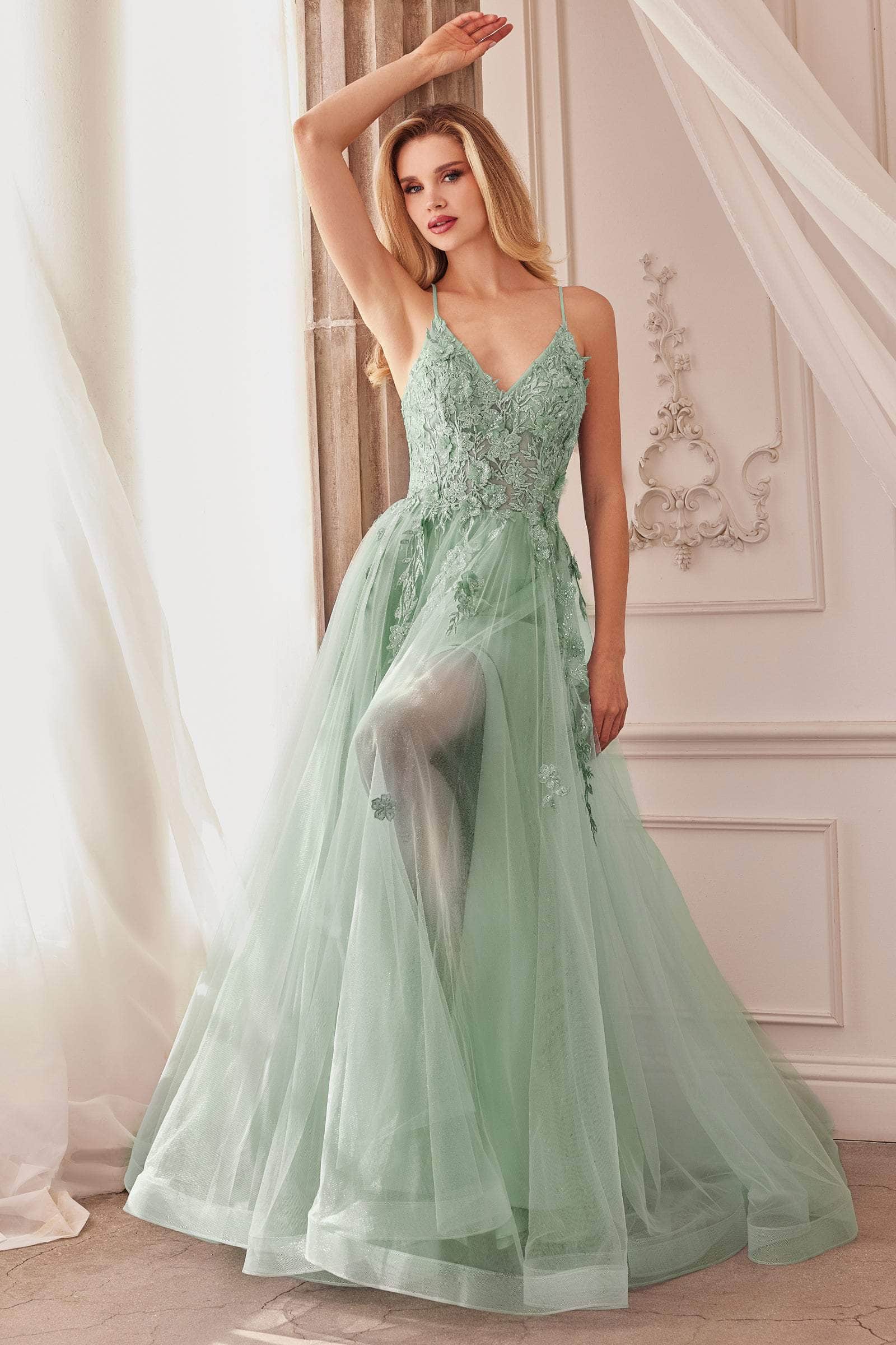 Andrea and Leo A1191 - Floral Embroidered Prom Gown - view 4