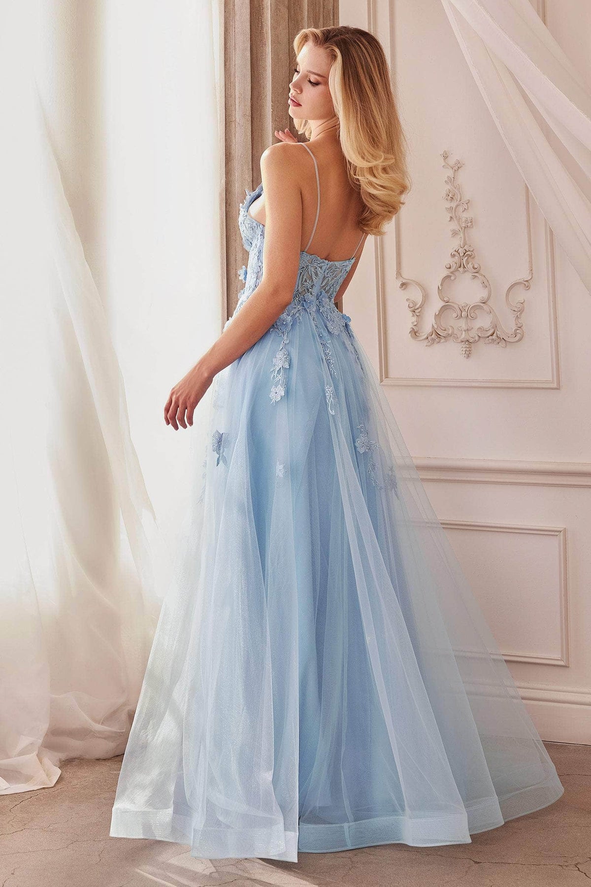 Andrea and Leo A1191 - Floral Embroidered Prom Gown - view 5