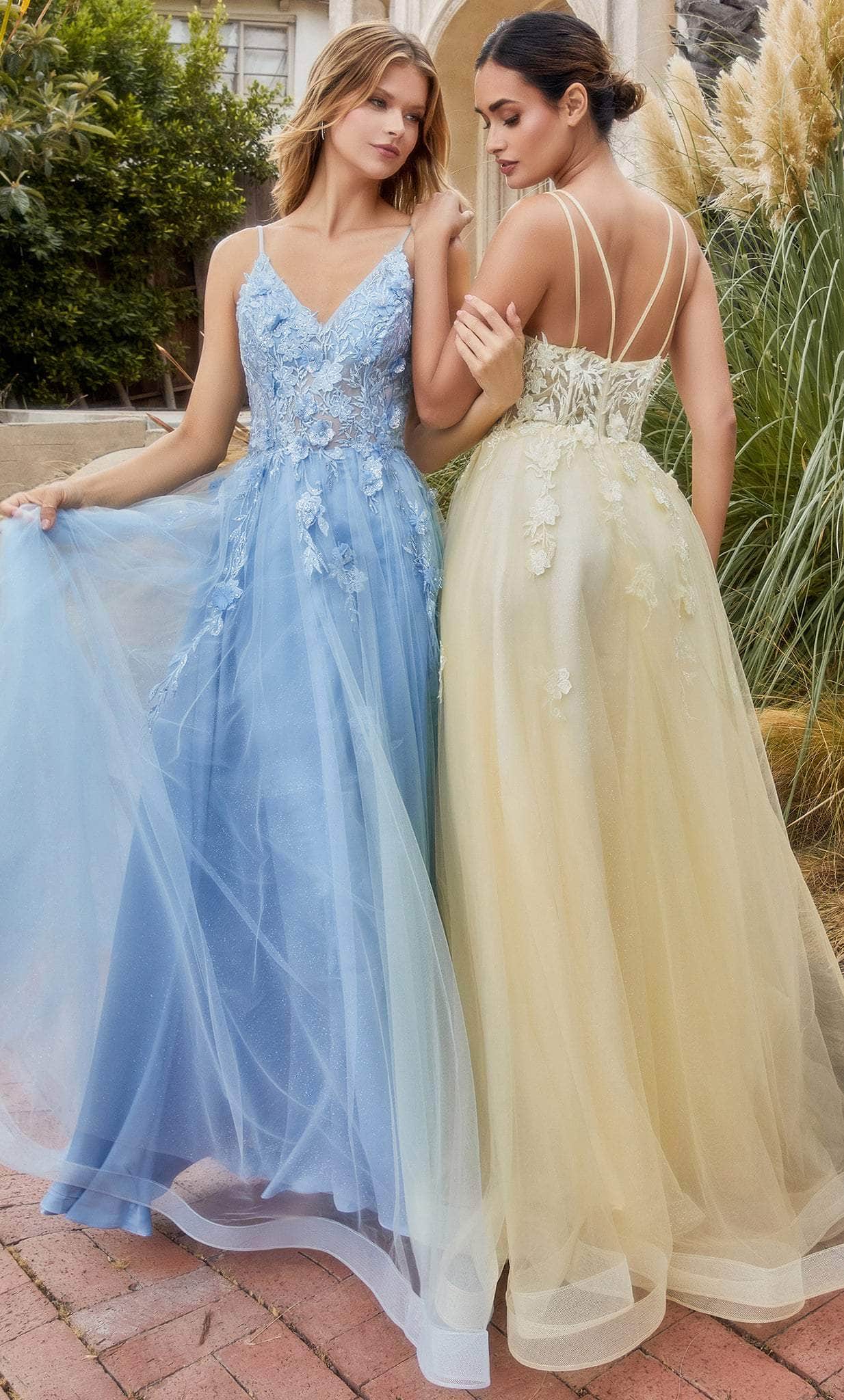 Andrea and Leo A1191 - Floral Embroidered Prom Gown - view 9