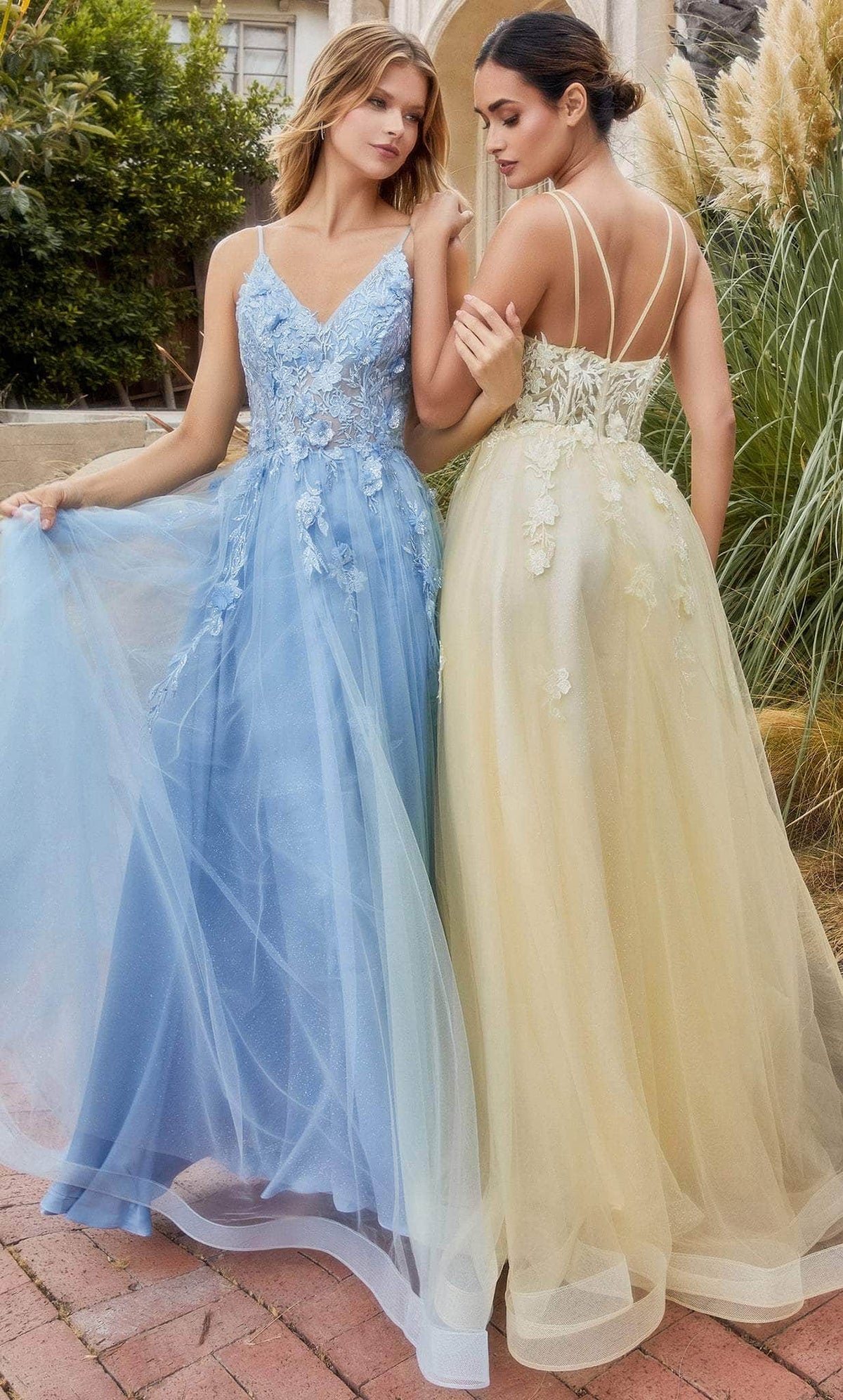 Andrea and Leo A1191 - Floral Embroidered Prom Gown - view 9