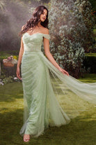 Andrea and Leo A1219 - Off Shoulder Pearl Beaded Gown - view 5
