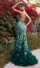 Andrea and Leo A1229 - Feathered Flare Gown