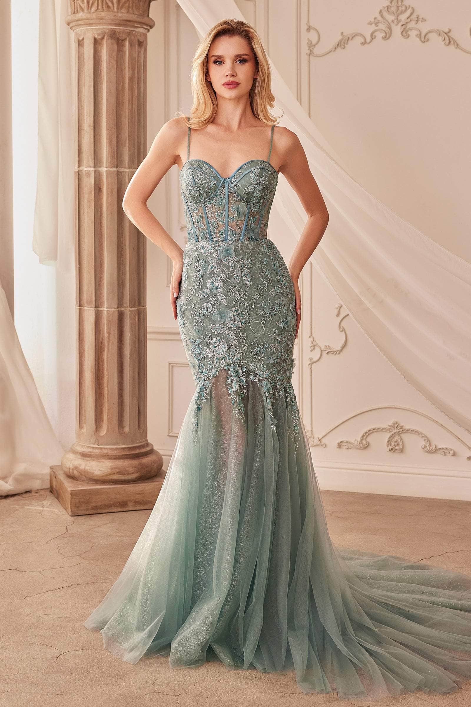Andrea and Leo A1232 - Lace Applique Gown - view 5
