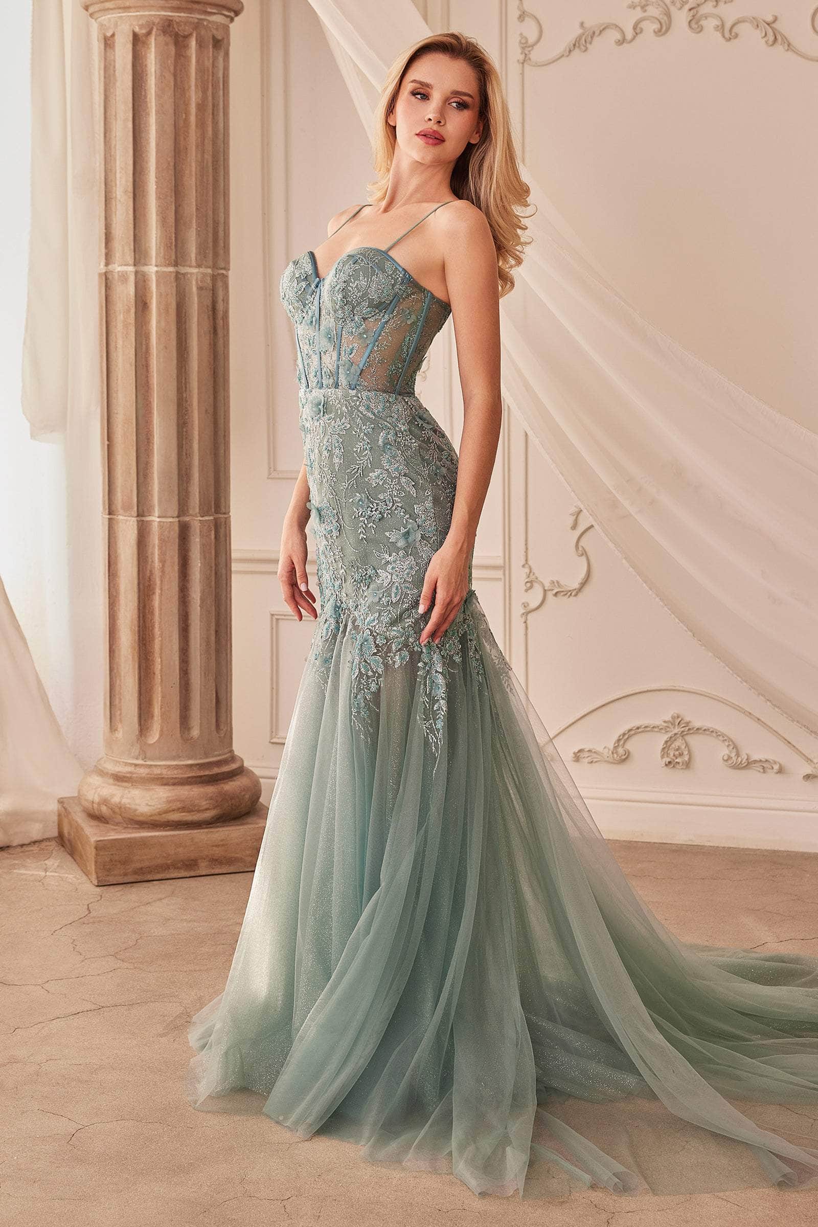 Andrea and Leo A1232 - Lace Applique Gown - view 4