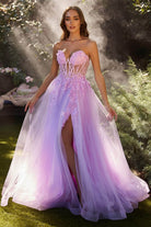 Andrea and Leo A1237 - Floral Off Shoulder Gown - designer prom dress at Silhouette Dresses