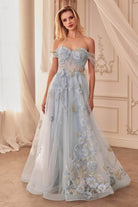 Andrea and Leo A1246 - Off Shoulder A-Line Evening Dress - designer evening gown at Silhouette Dresses