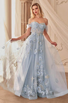 Andrea and Leo A1246 - Off Shoulder A-Line Evening Dress - back view