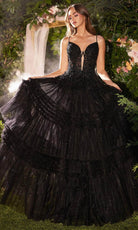 Andrea and Leo A1247 - Ruffle Trimmed Gown - Silhouette Dresses