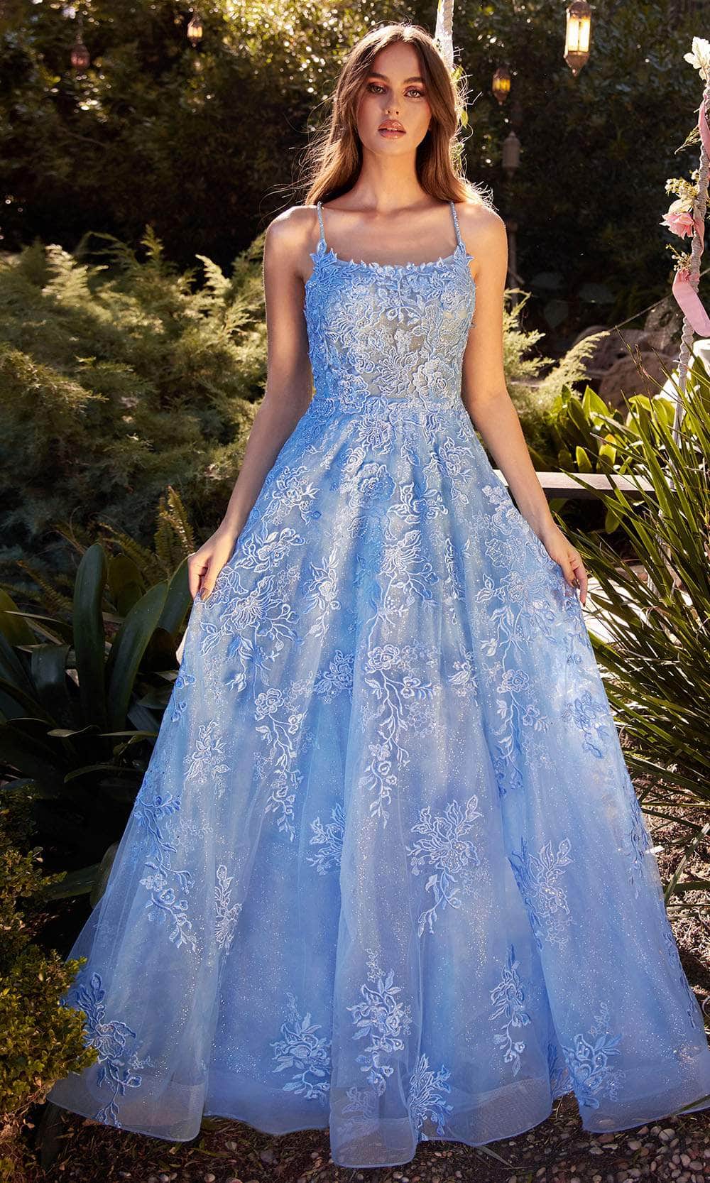 Andrea and Leo A1248 - Embroidered A-Line Gown - detail view