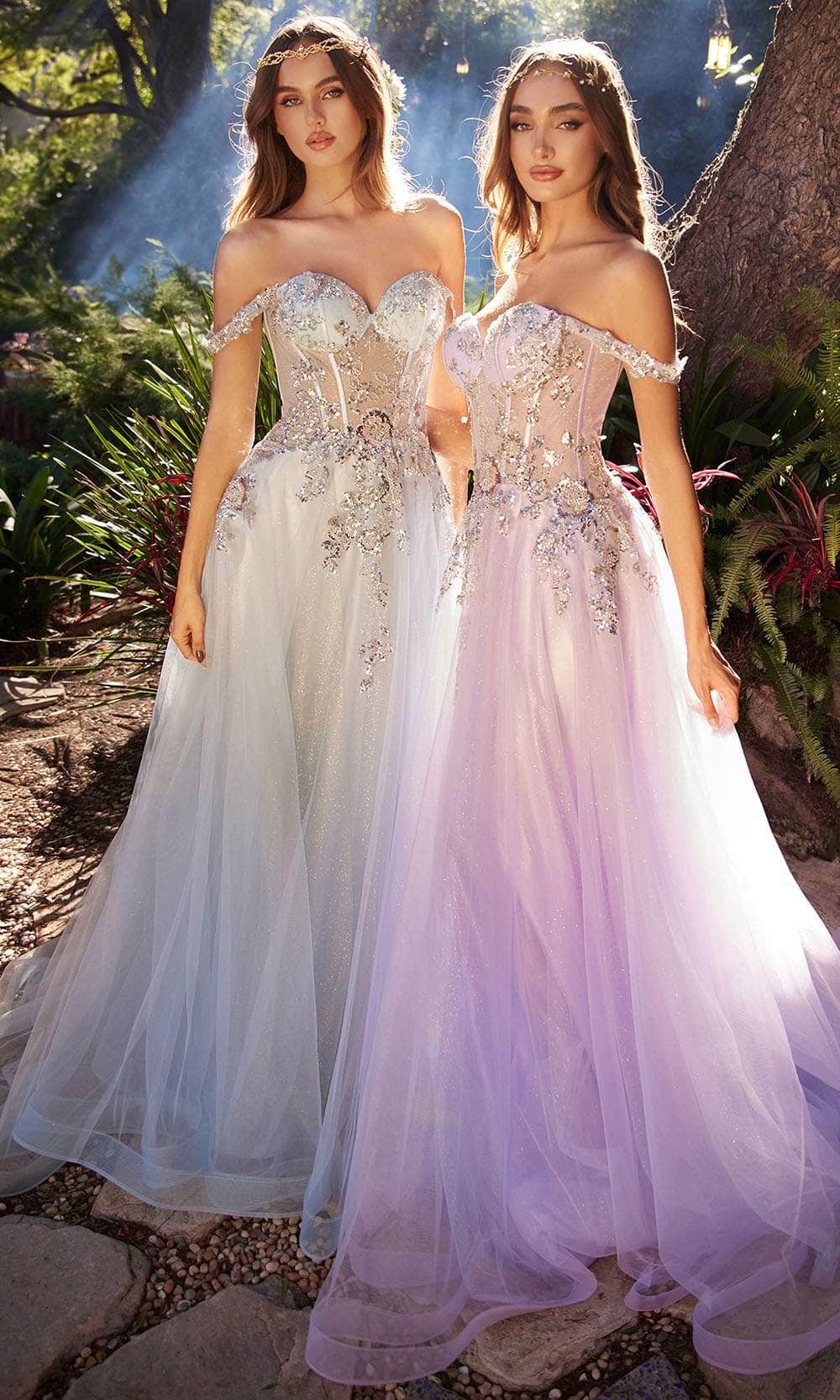 Andrea and Leo A1258 - Floral Beaded Corset Gown - view 9