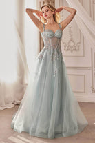 Andrea and Leo A1258 - Floral Beaded Corset Gown - view 8