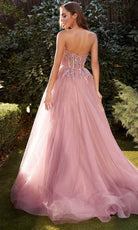 Andrea and Leo A1267 - Illusion Corset Strapless Evening Dress - back view