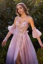 Andrea and Leo A1303 - Strapless Applique Gown - view 7