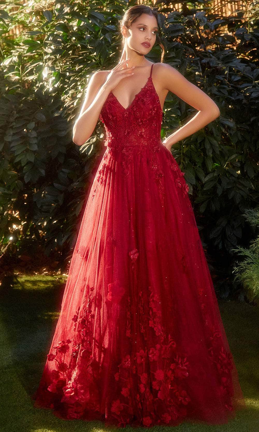 Andrea and Leo A1326 - Floral Applique Gown - back view
