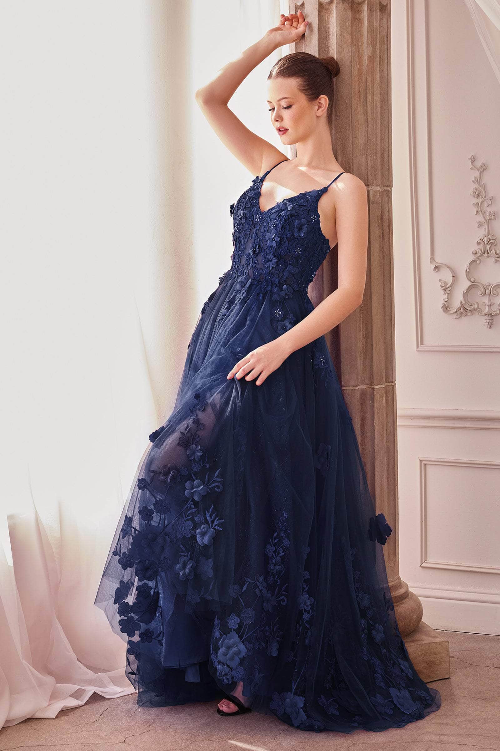 Andrea and Leo A1326 - Floral Applique Gown - view 5