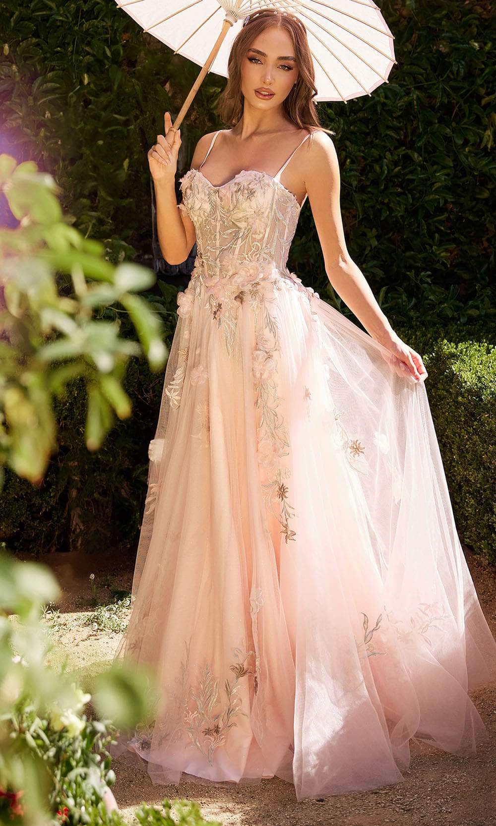 Andrea and Leo A1330 - Sweetheart 3D Floral Evening Dress - Silhouette Dresses