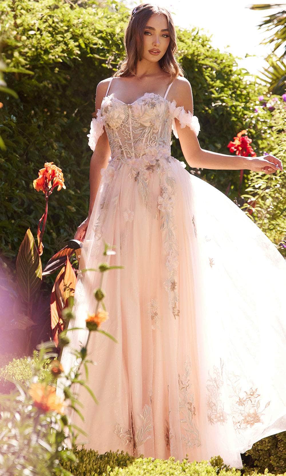 Andrea and Leo A1330 - Sweetheart 3D Floral Evening Dress - detail view