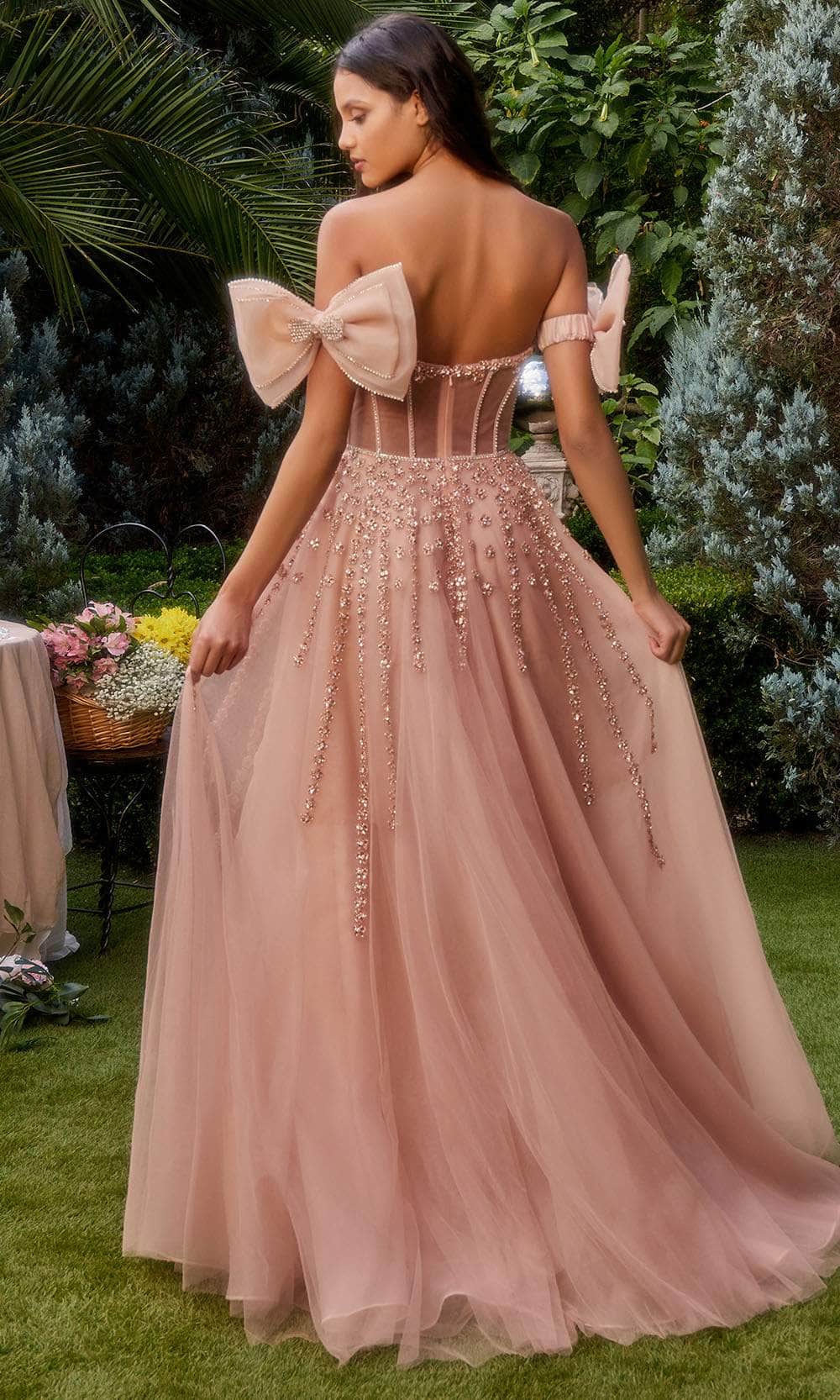 Andrea and Leo A1338 - Bow Sleeve Embellished Gown - view 7