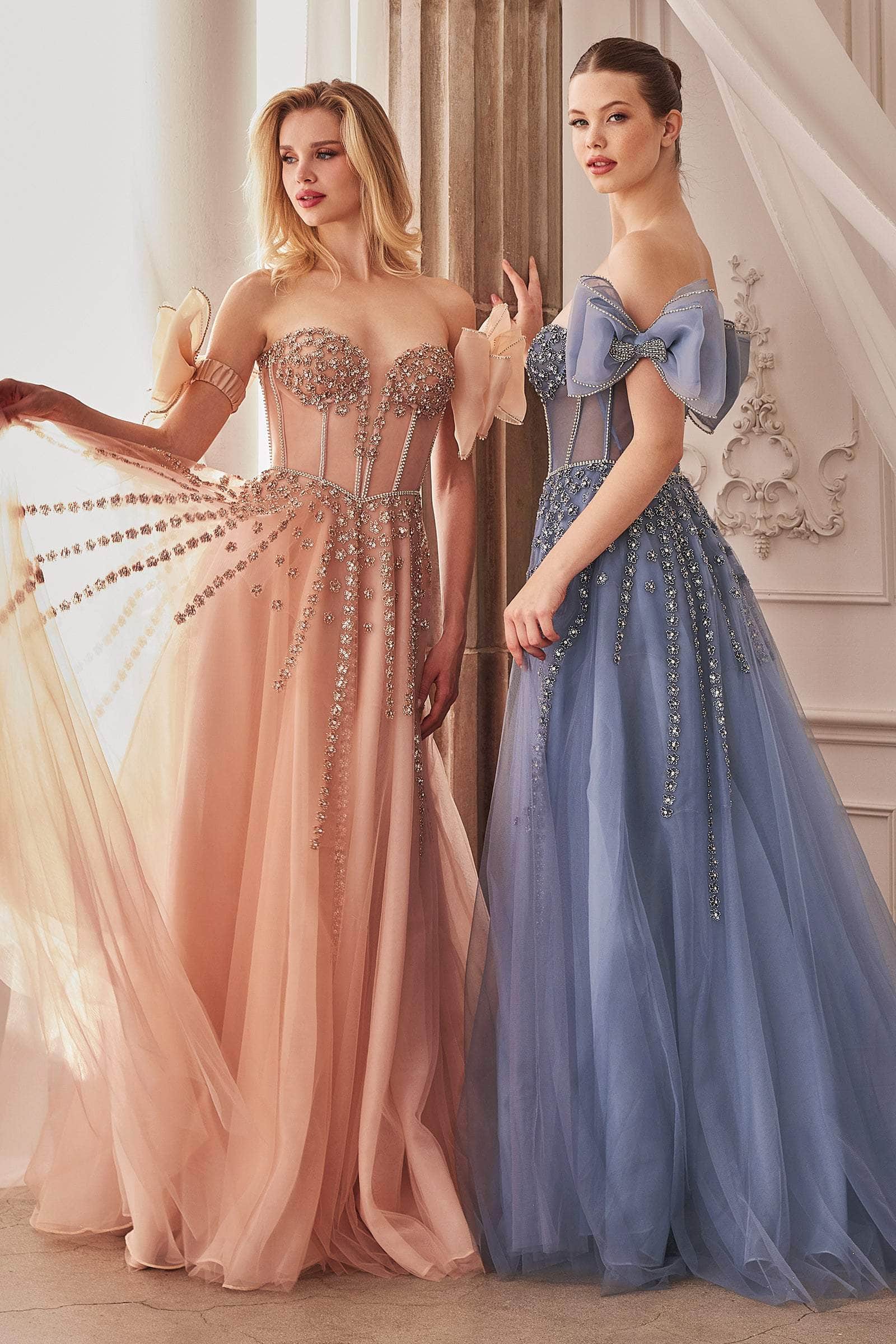 Andrea and Leo A1338 - Bow Sleeve Embellished Gown - view 9