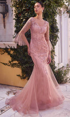 Andrea and Leo A1342 - Bell Sleeve Trumpet Gown