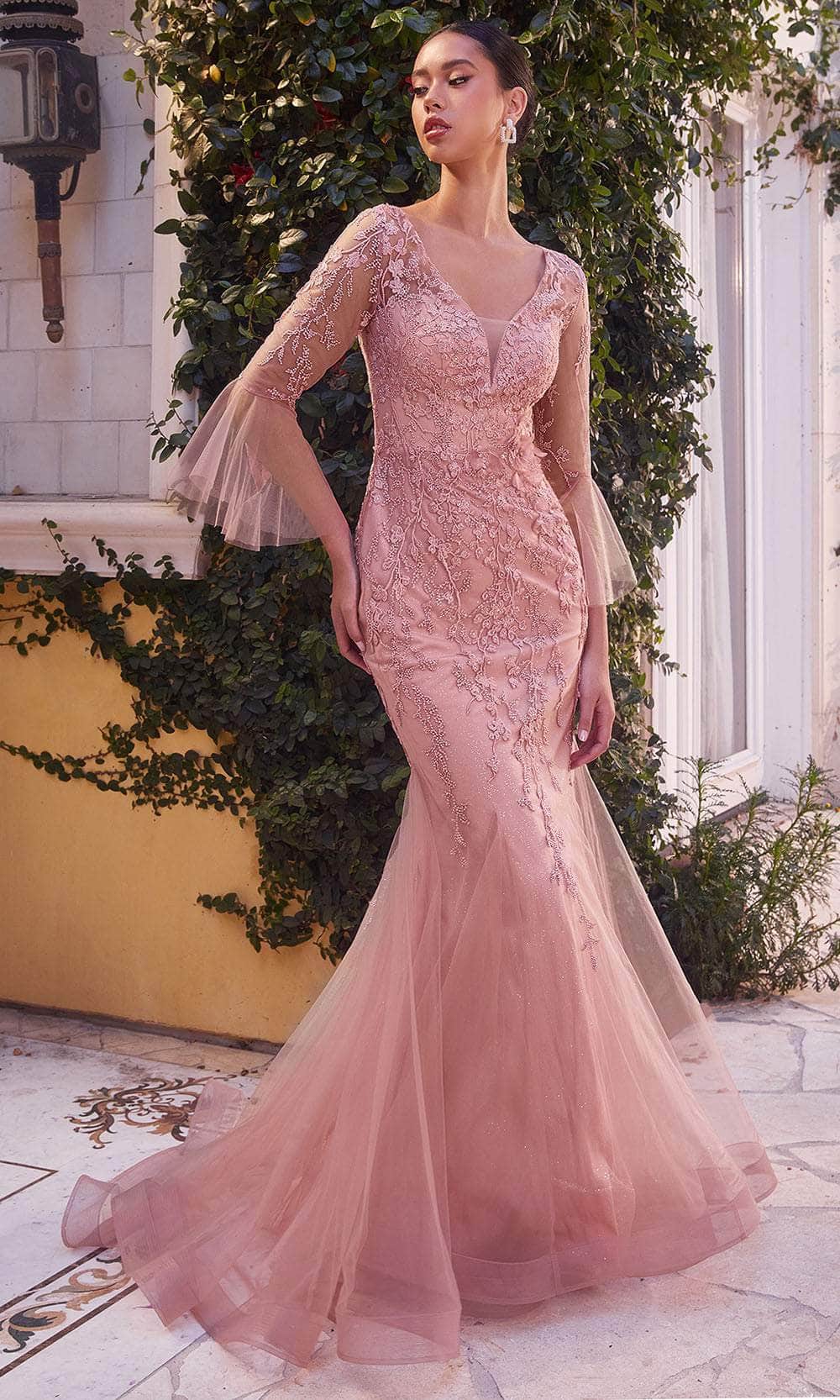 Andrea and Leo A1342 - Bell Sleeve Trumpet Gown - Silhouette Dresses