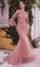 Andrea and Leo A1342 - Bell Sleeve Trumpet Gown - Silhouette Dresses