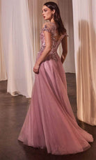 Andrea and Leo A1350 - Sequin Applique Long Gown - back view