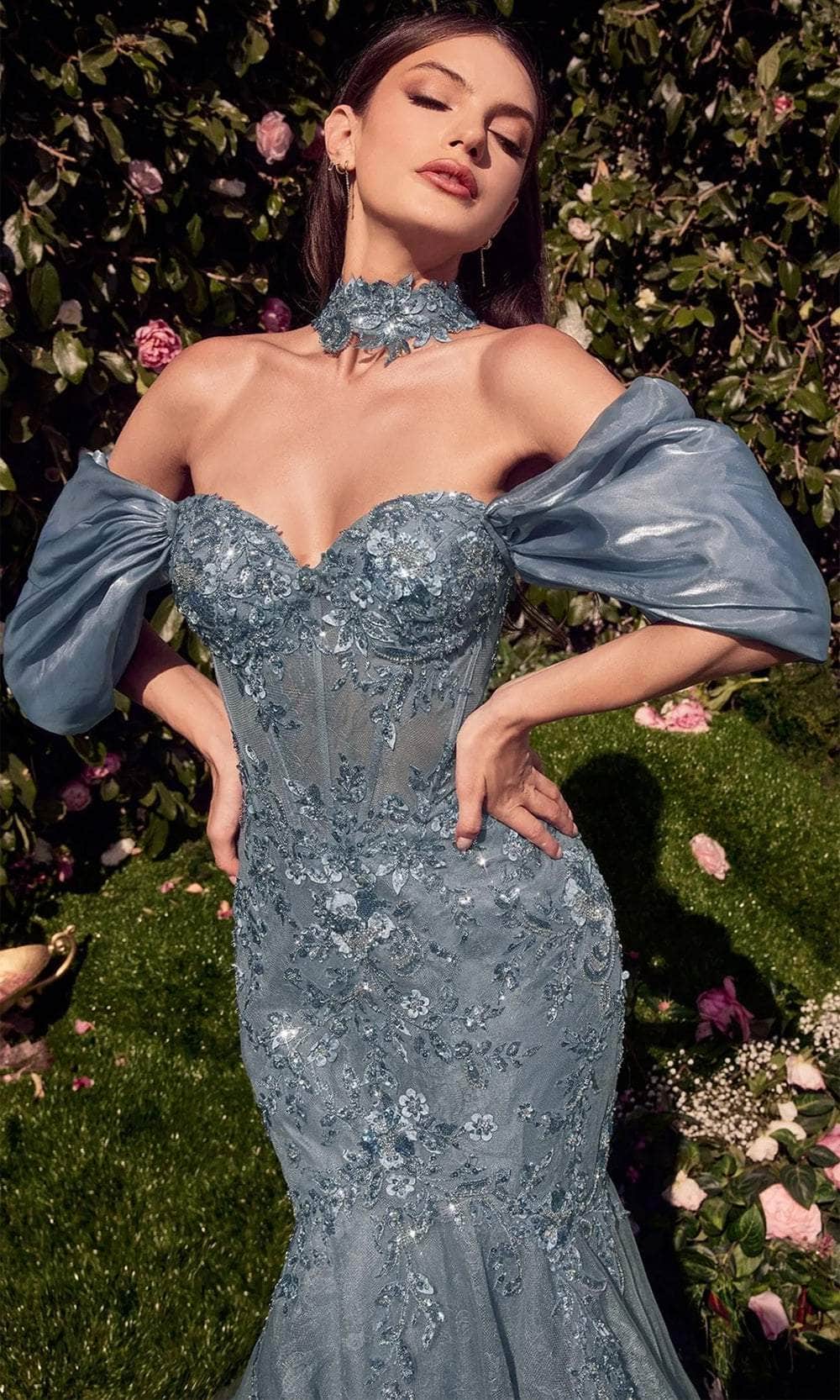 Andrea and Leo A1354 - Draped Sleeve Evening Gown - view 4