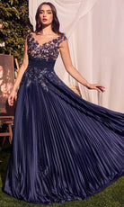 Andrea and Leo A1355 - Lace Ornate Long Gown - back view