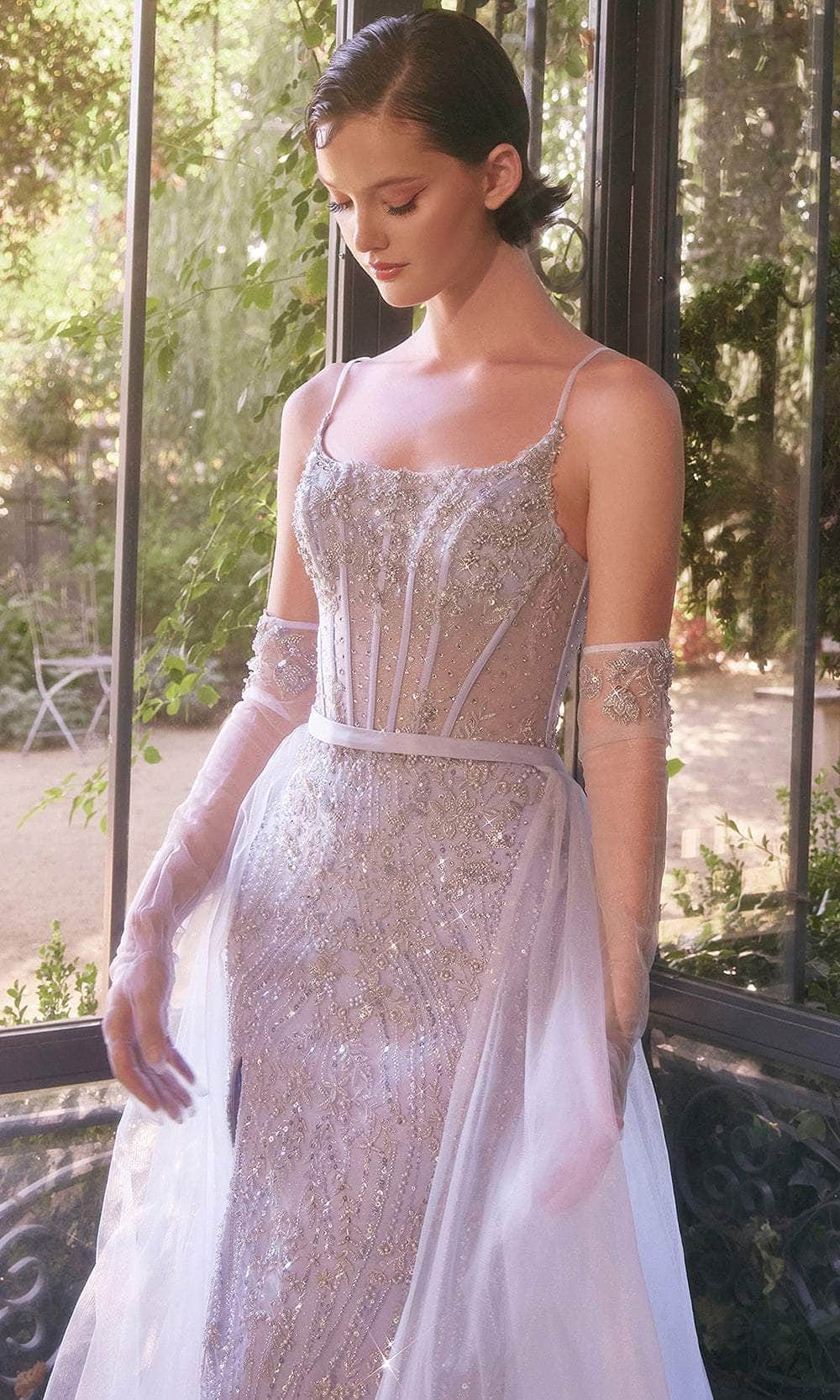 Andrea and Leo A1361 - Beaded Scoop Tulle Overskirt Prom Gown - view 6