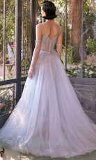 Andrea and Leo A1361 - Beaded Scoop Tulle Overskirt Prom Gown - back view