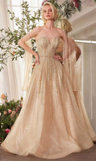 Andrea and Leo A1369 - A-Line Skirt Beaded Tulle Prom Gown