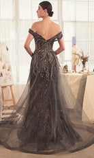 Andrea and Leo A1375 - Beaded Bodice Off Shoulder Evening Gown - back view