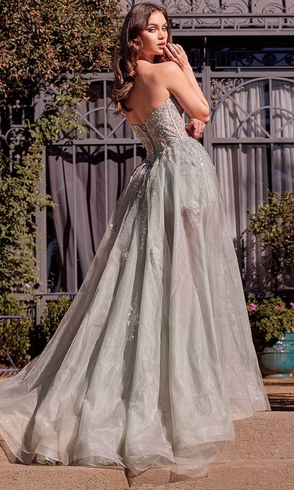 Andrea and Leo A1381 - Sweetheart Floral Beaded Ballgown
