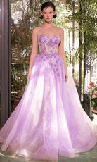 Andrea and Leo A1381 - Sweetheart Floral Beaded Ballgown - back view