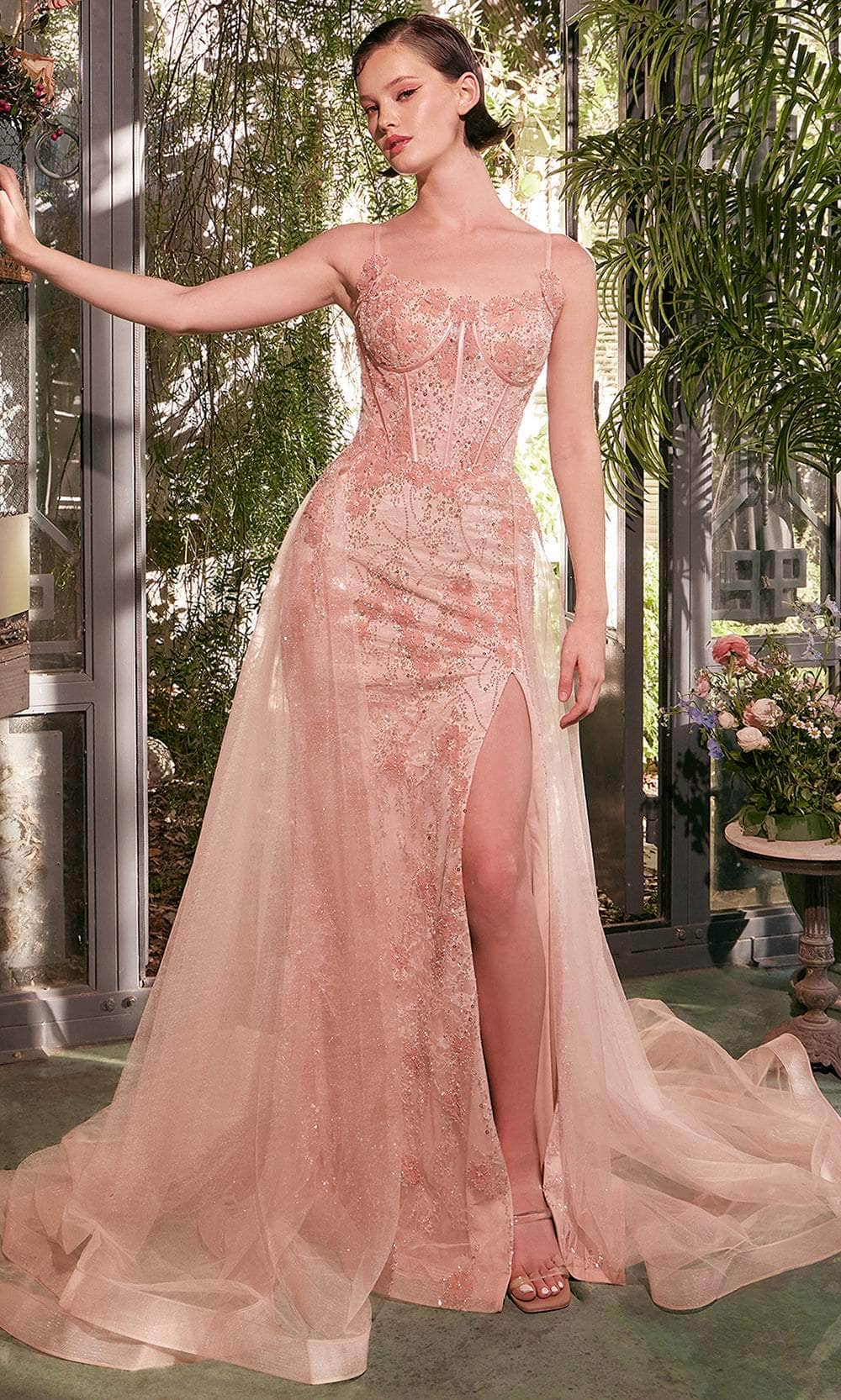 Andrea and Leo A1382 - Scoop Neck Floral Appliqued Prom Gown - designer prom dress at Silhouette Dresses