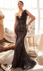 Andrea and Leo A1392 - One Shoulder Embellished Evening Gown