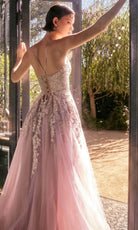 Andrea and Leo A1416 - Beaded Lace Applique A-Line Prom Gown